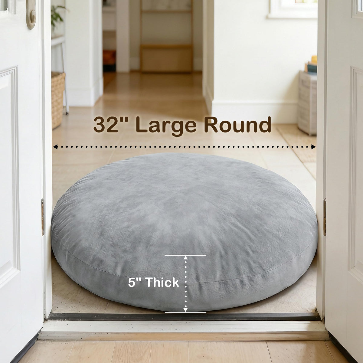 32" Floor Pillow (Grey / 2 Pack)