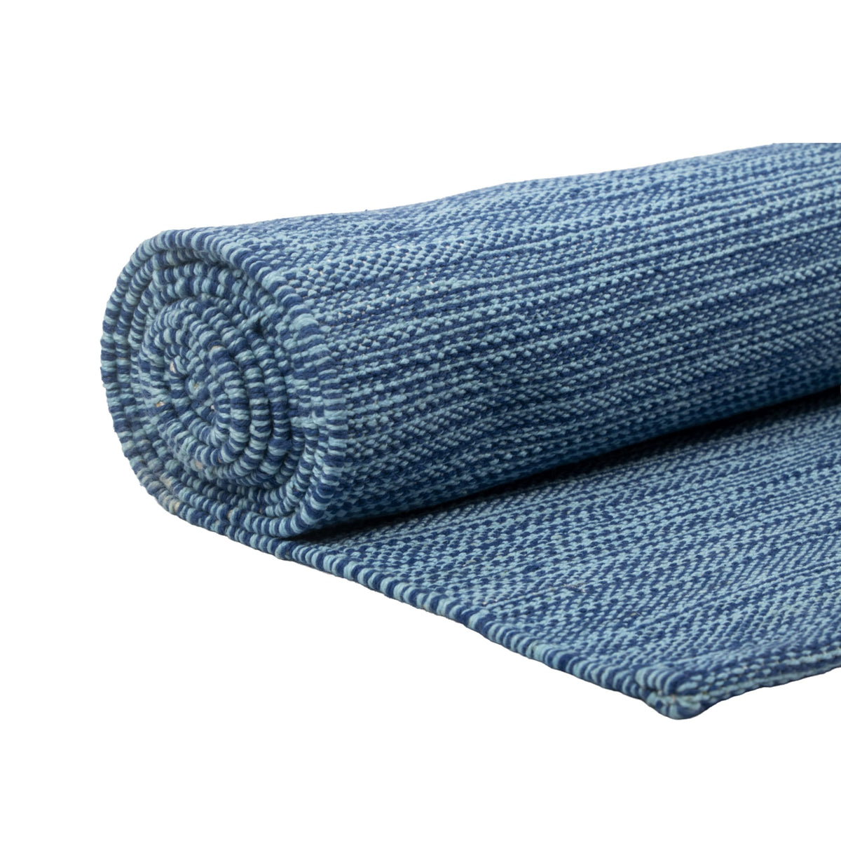 Handmade Organic Cotton Yoga Mat by Live Well 360 (Blue)
