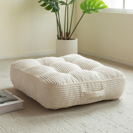 6" Extra Thick Floor Pillow Cushion for Adults (Beige / 6" Thick(Pack of 1))