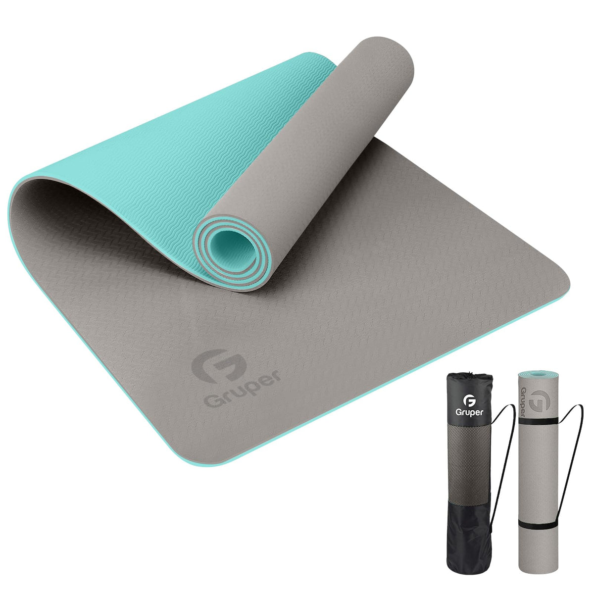 Yoga Mat Non Slip (Carbon Gray / 0.31*24*72 Inches)