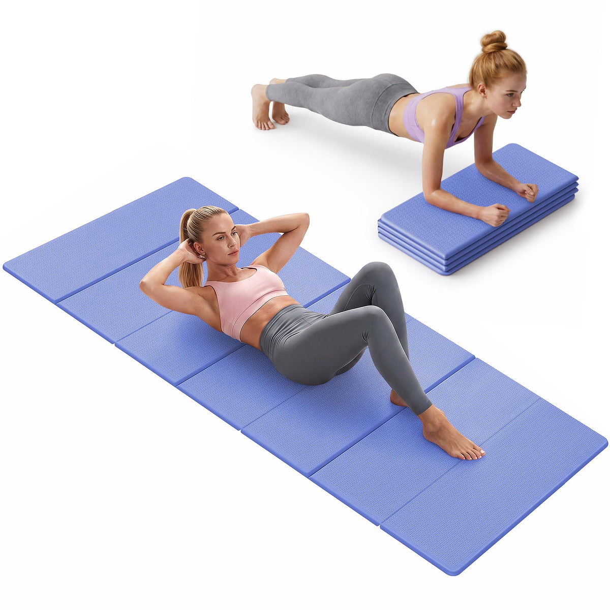 Foldable Yoga Mat (Blue)