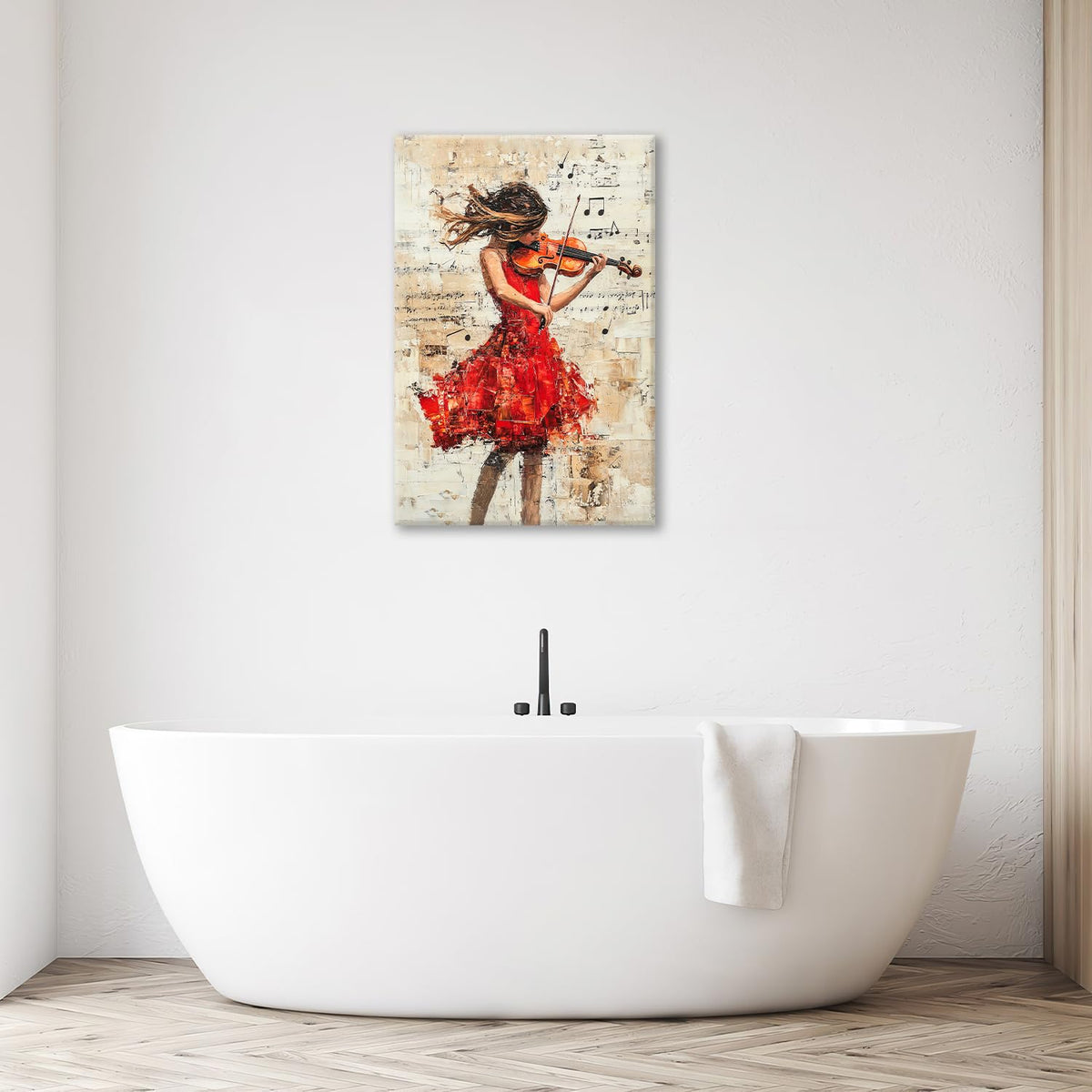 Music Wall Art (24"L x 16"W / Violin girl)