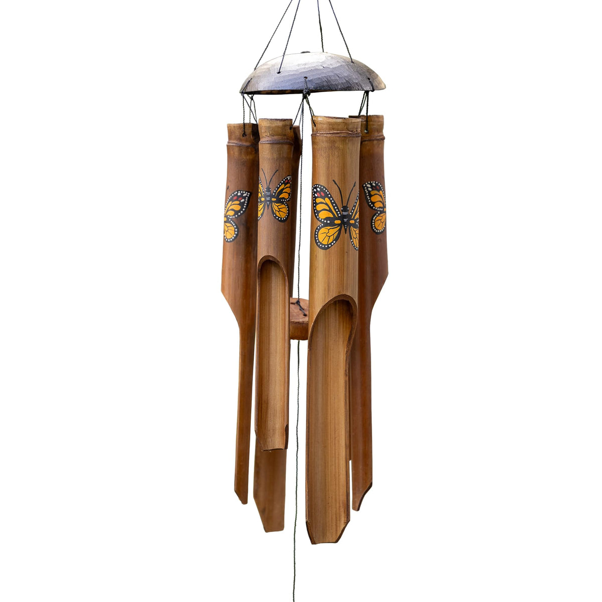 Gifts 125 Butterfly Simple Bamboo Wind Chime (Medium)