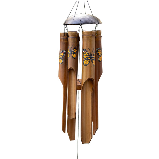 Gifts 125 Butterfly Simple Bamboo Wind Chime (Medium)