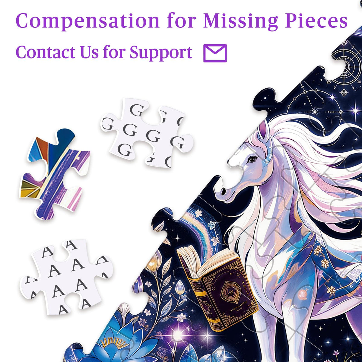 1000 Piece Jigsaw Puzzle for Adults Magical Crystal Unicorn (M-magical Crystal Unicorn)