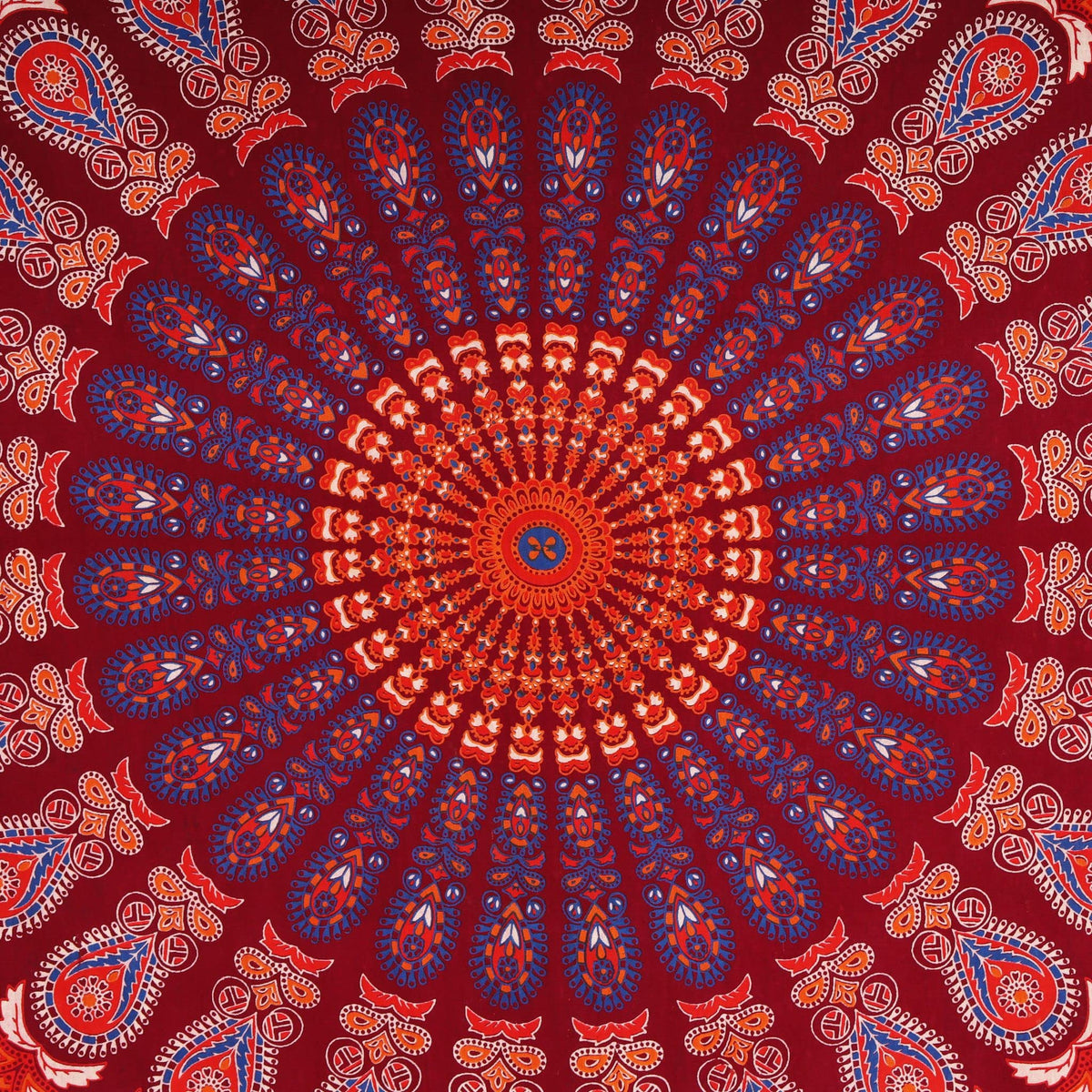 Organic Cotton (Blue Red / 104"L x 88"W)