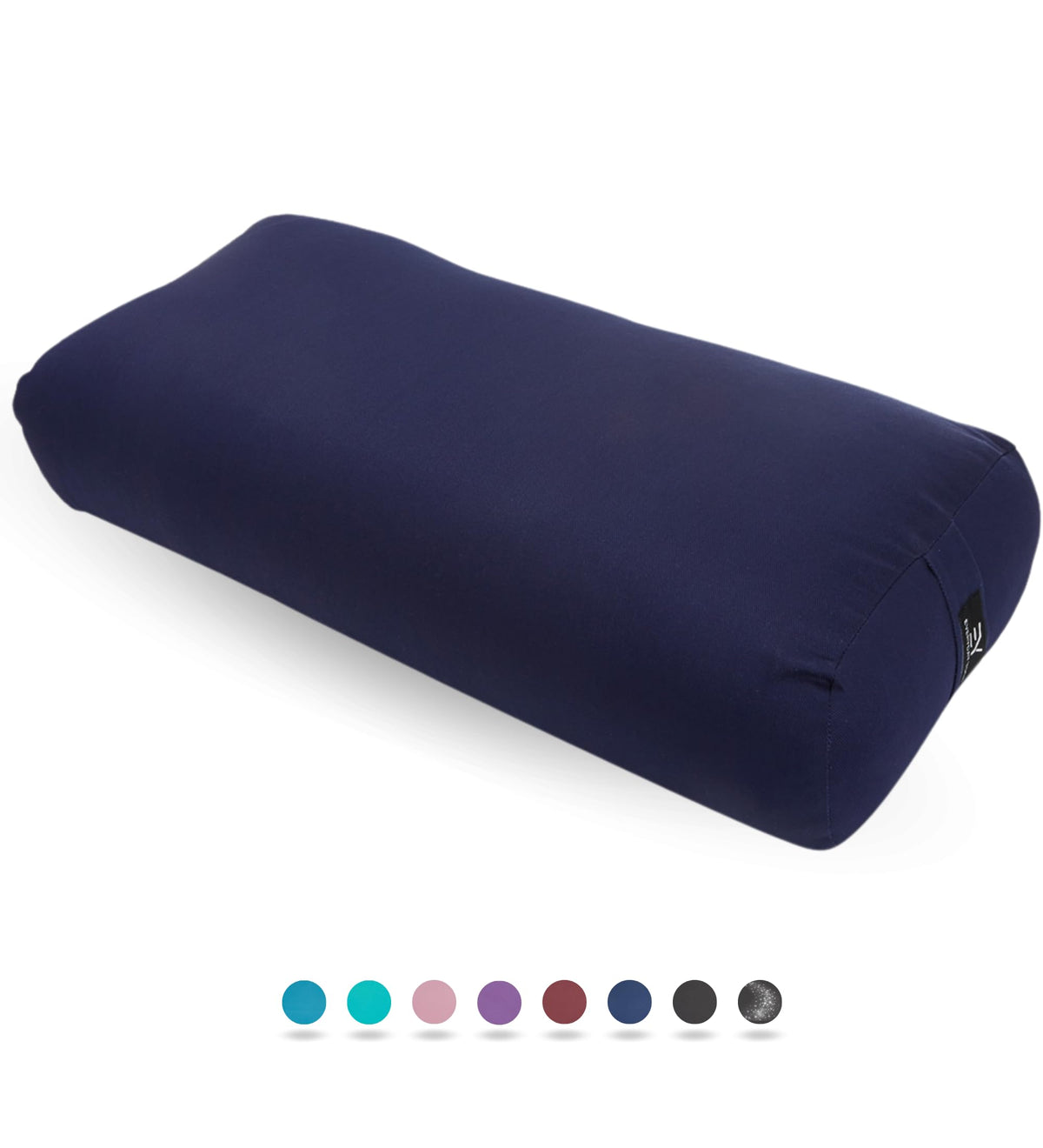 High Impact Cotton Rectangular Yoga Bolster (A. High Impact - Rectangular / True Navy)