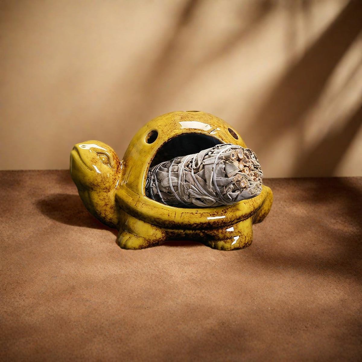 Turtle Palo Santo Holder Ceramic Palo Santo Burner Sage Holder for Burning (B)
