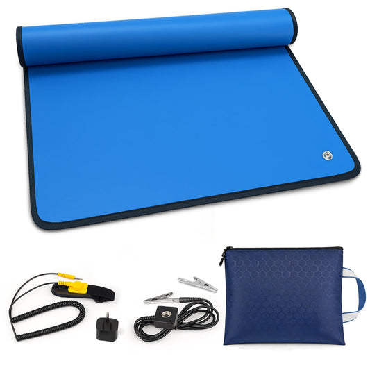 Portable Anti Static ESD Mat Kit (Upgraded Kit (Storage Bag + 13in Strap))
