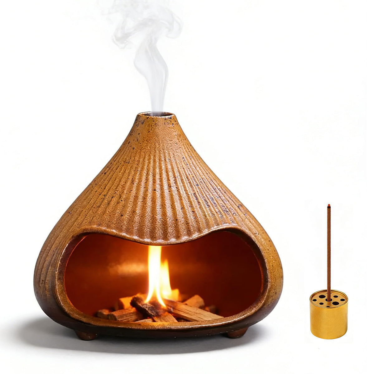 Ceramic Incense Holder (Brown 02)