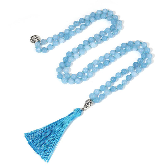 108 Mala Beads Semi (Aquamarine)