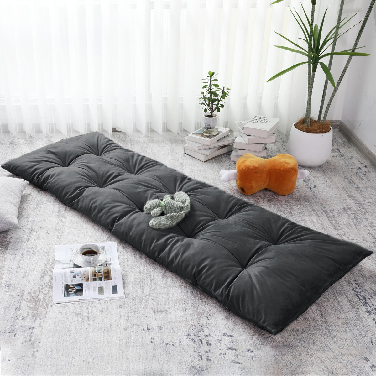 Floor Lounger Pillow (Dark Gray)