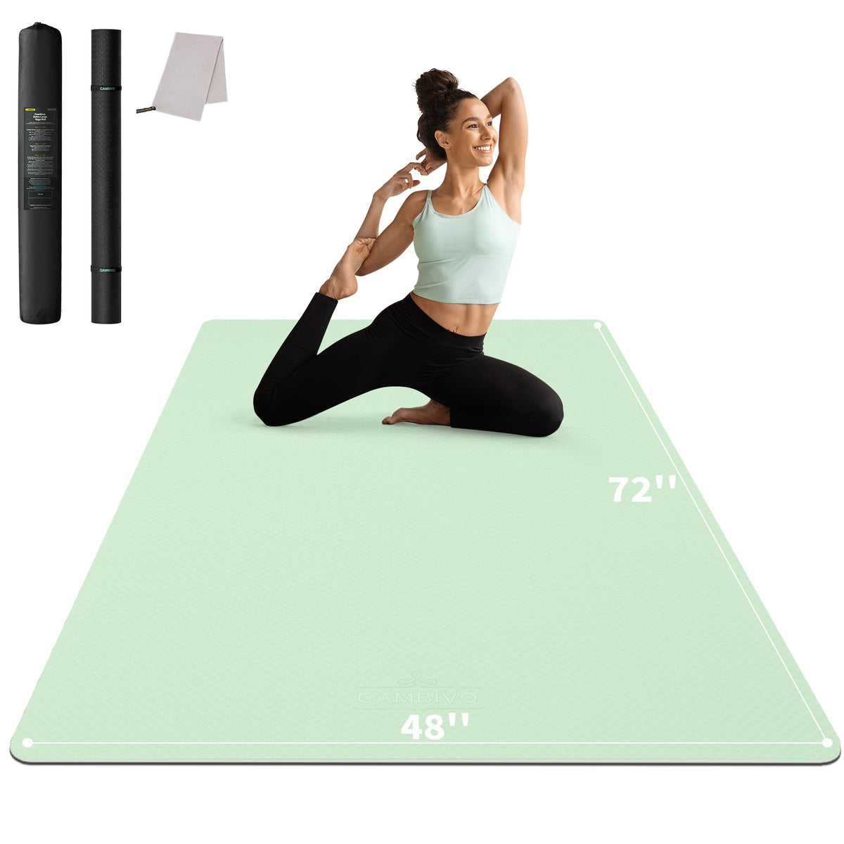 Large Yoga Mat (MINT GREEN / 6mm)