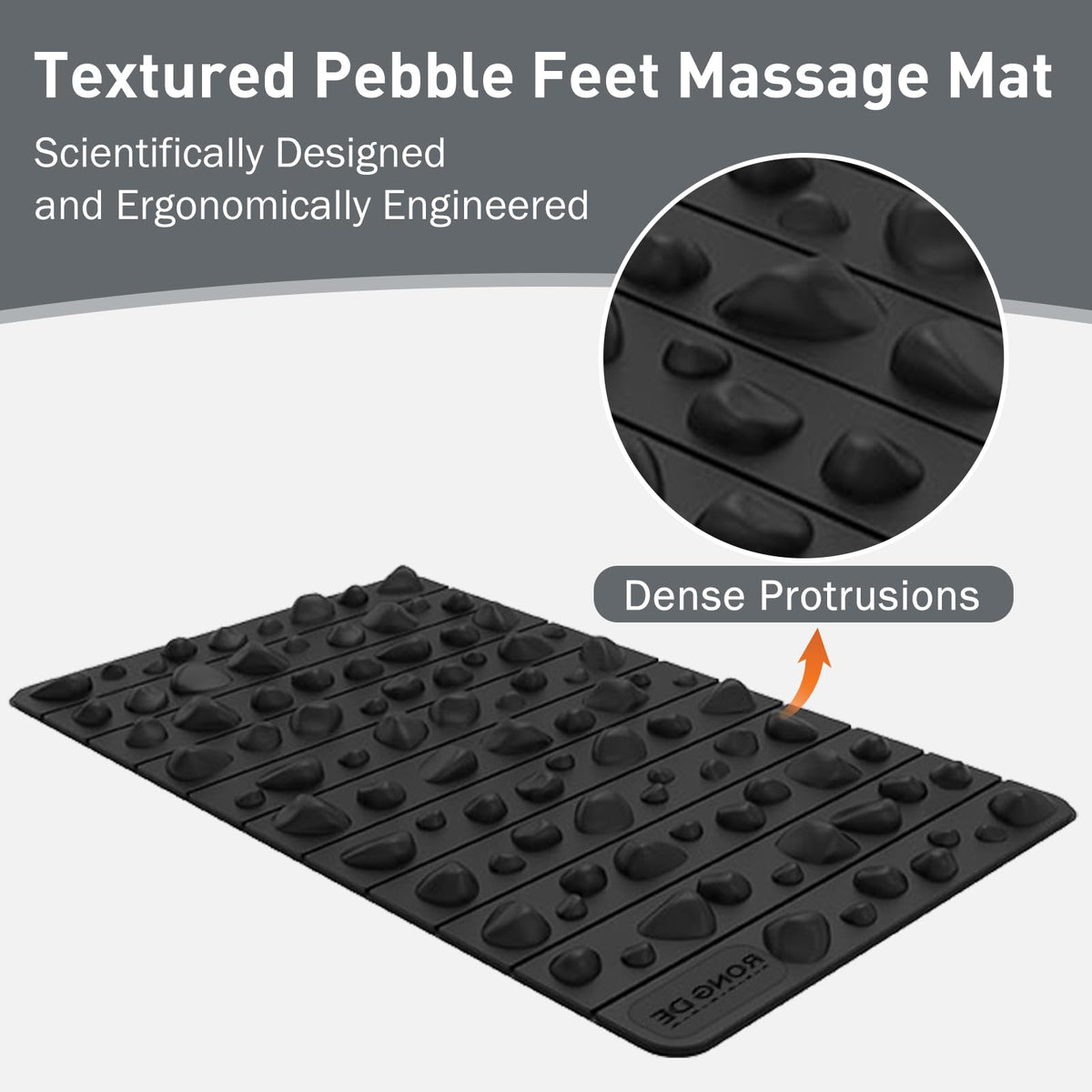 Portable Feet Acupressure Mat (Black - Small)