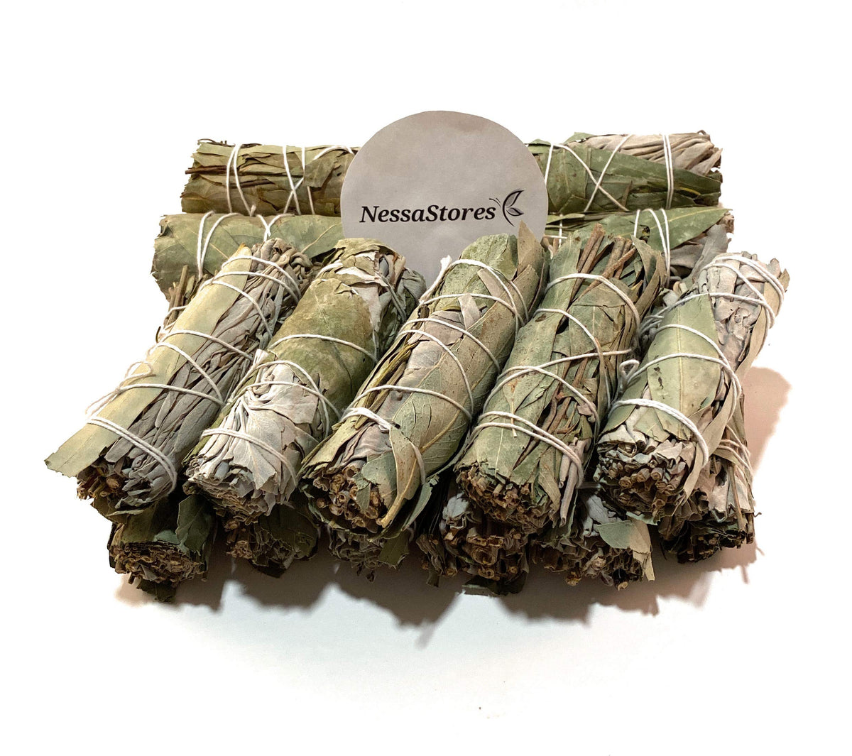 California White Sage + Eucalyptus Smudge Stick 4" Bundle #JC (80 pcs)