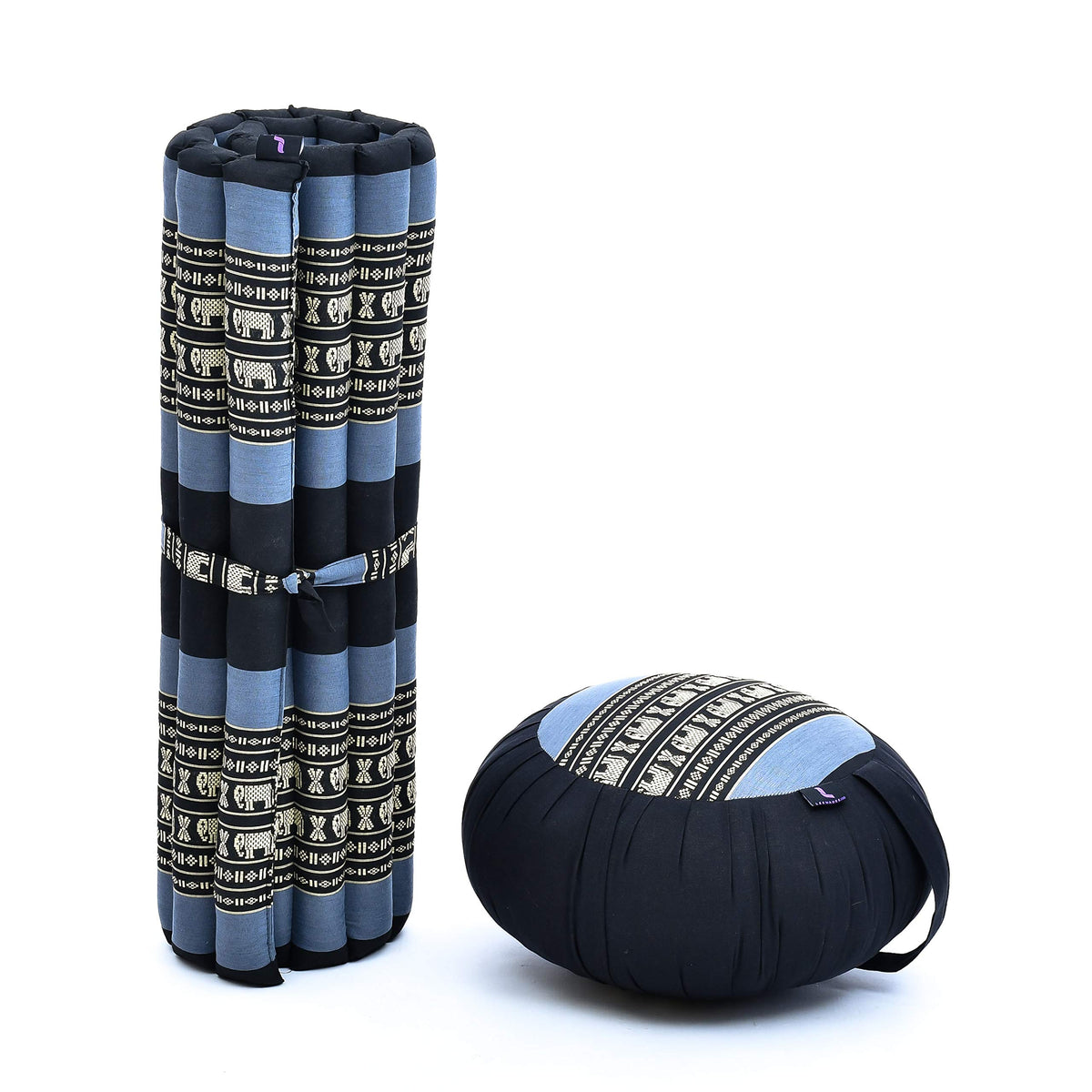 Meditation Cushion Zafu & Zabuton Set 28 x 28 inches Kapok Zazen (Sf15 - Blue)