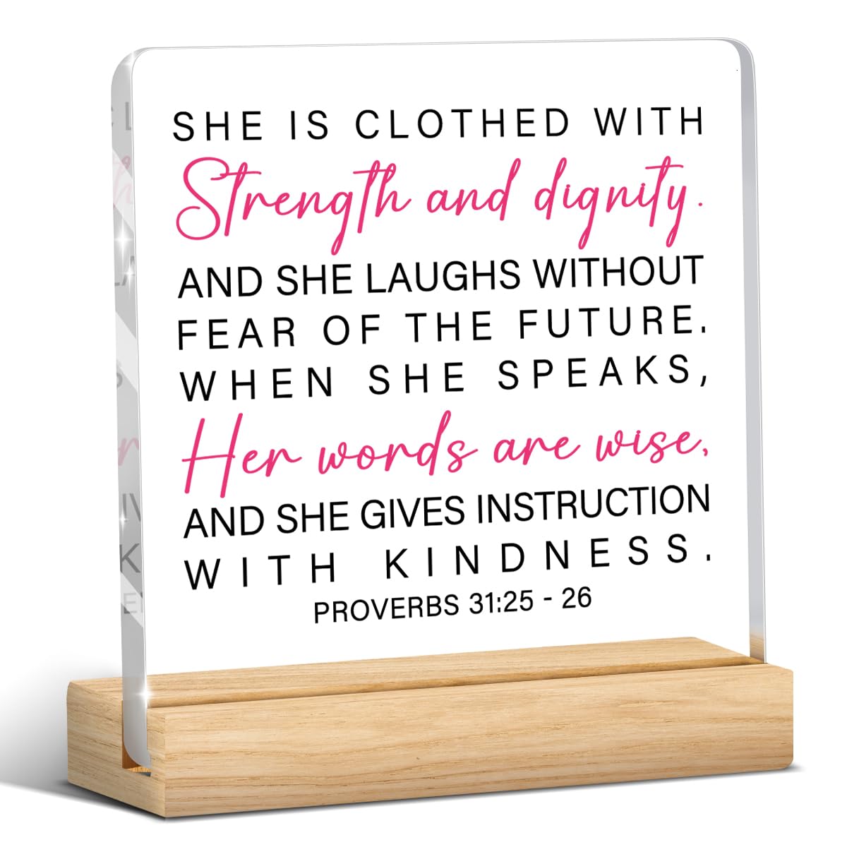 Inspirational Proverbs 31 Woman Gifts (She is Clothed With Strength And Dignity)