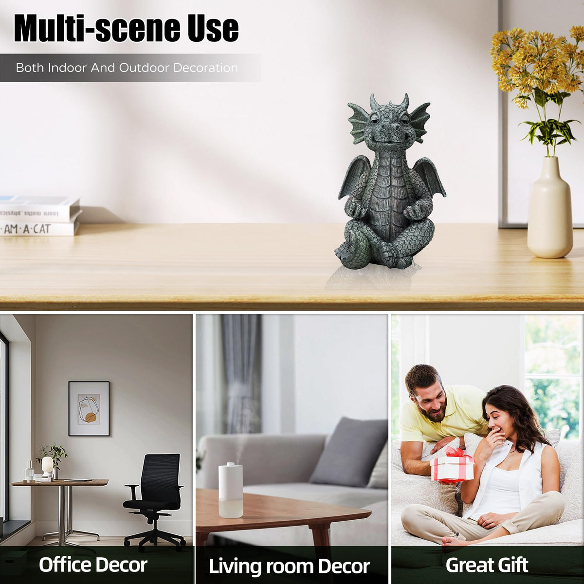 Garden Dragon Statue Decor (Hands Flat)