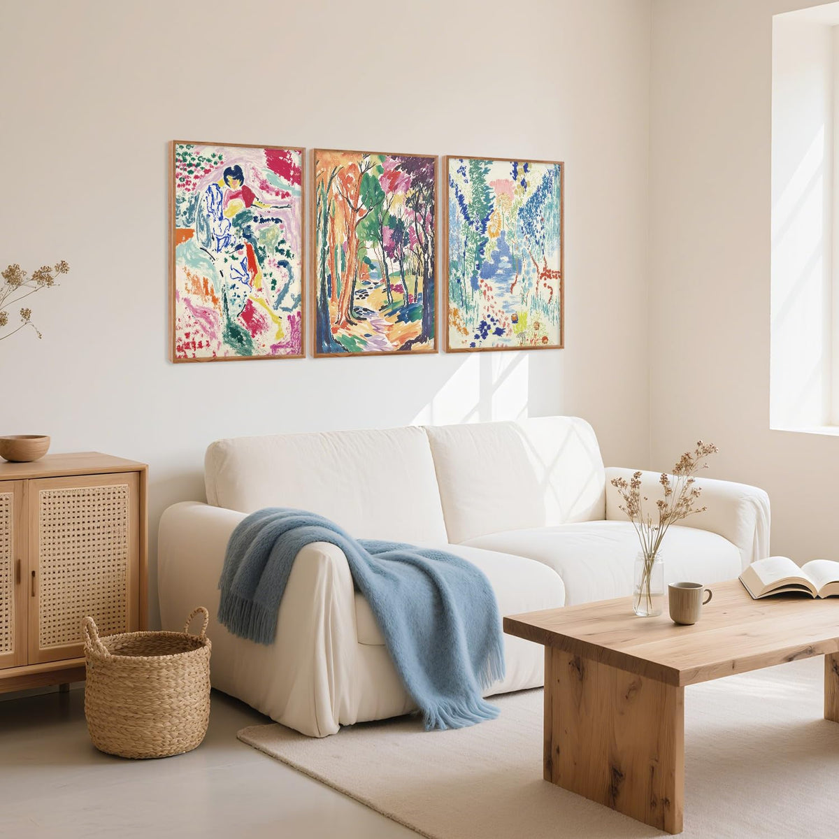 Abstract Matisse Framed Canvas Wall Art (Matisse / 24"L x 36"W)