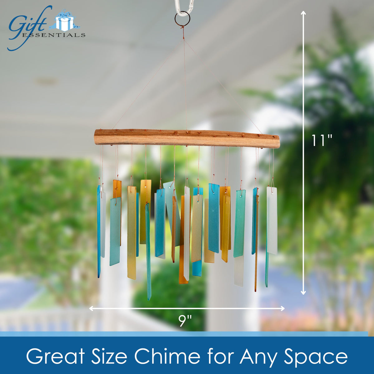 Caribbean Beach Glass Driftwood Wind Chime (Caribbean Beach)