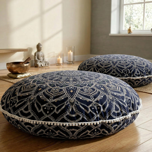 32 inch Meditation Cushion (2 Count (Pack of 1) / Black)