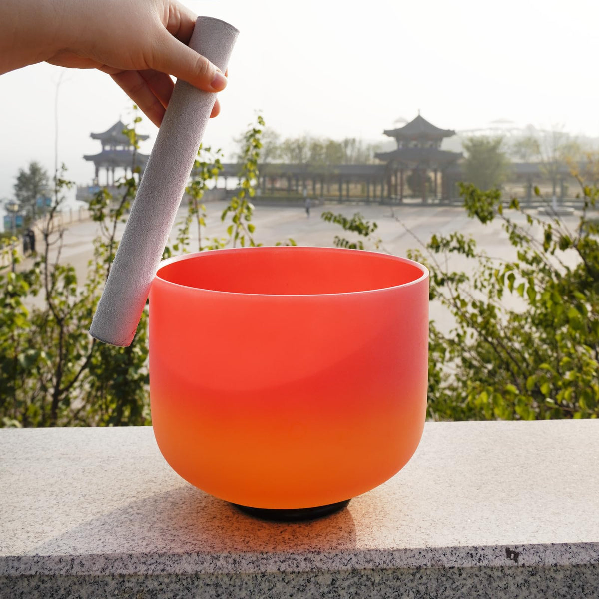 10inch Crystal Singing Bowl 432hz C Note for Sound Meditation (10"C 432hz Rainbow without bag)