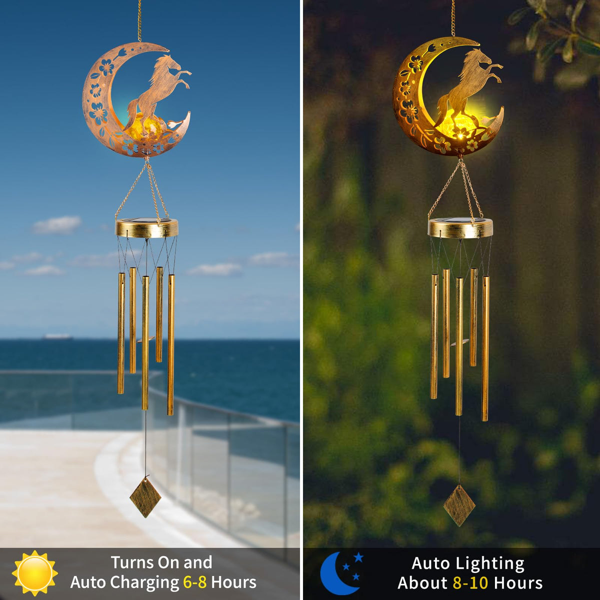Moon Horse Wind Chime Decorative Gift