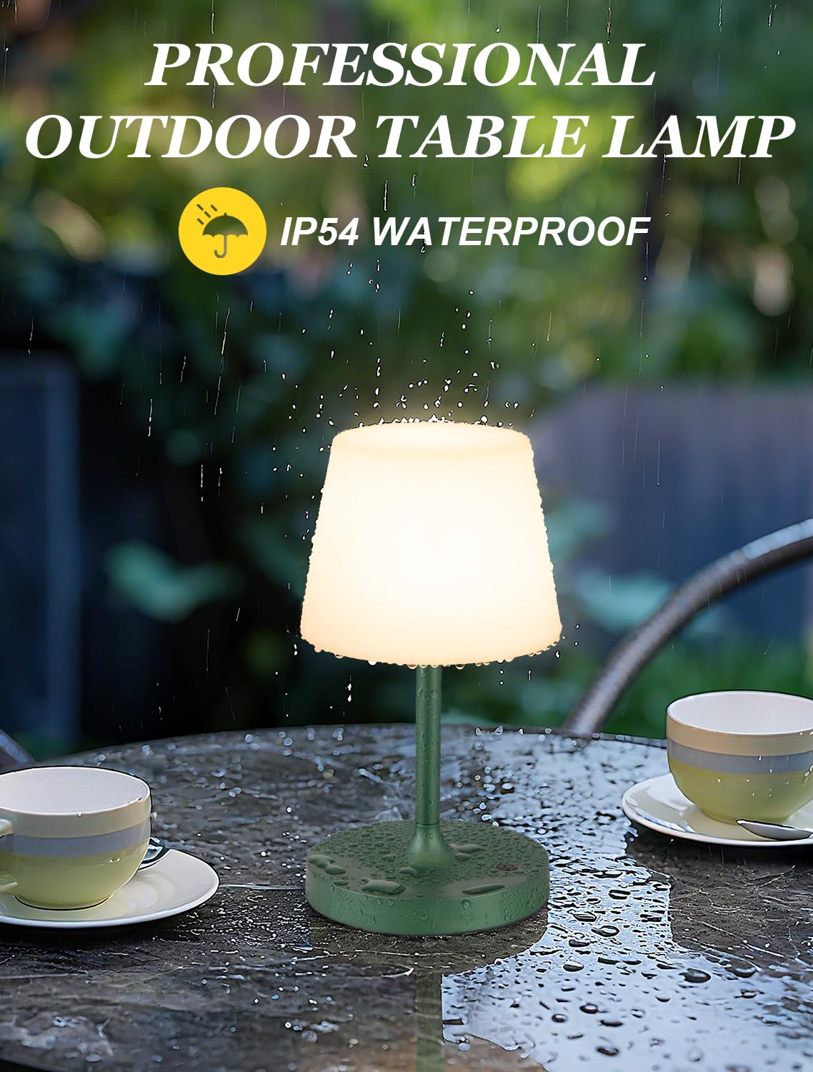 Green Cordless Shower Lamp Waterproof (Green / 1 Pack)