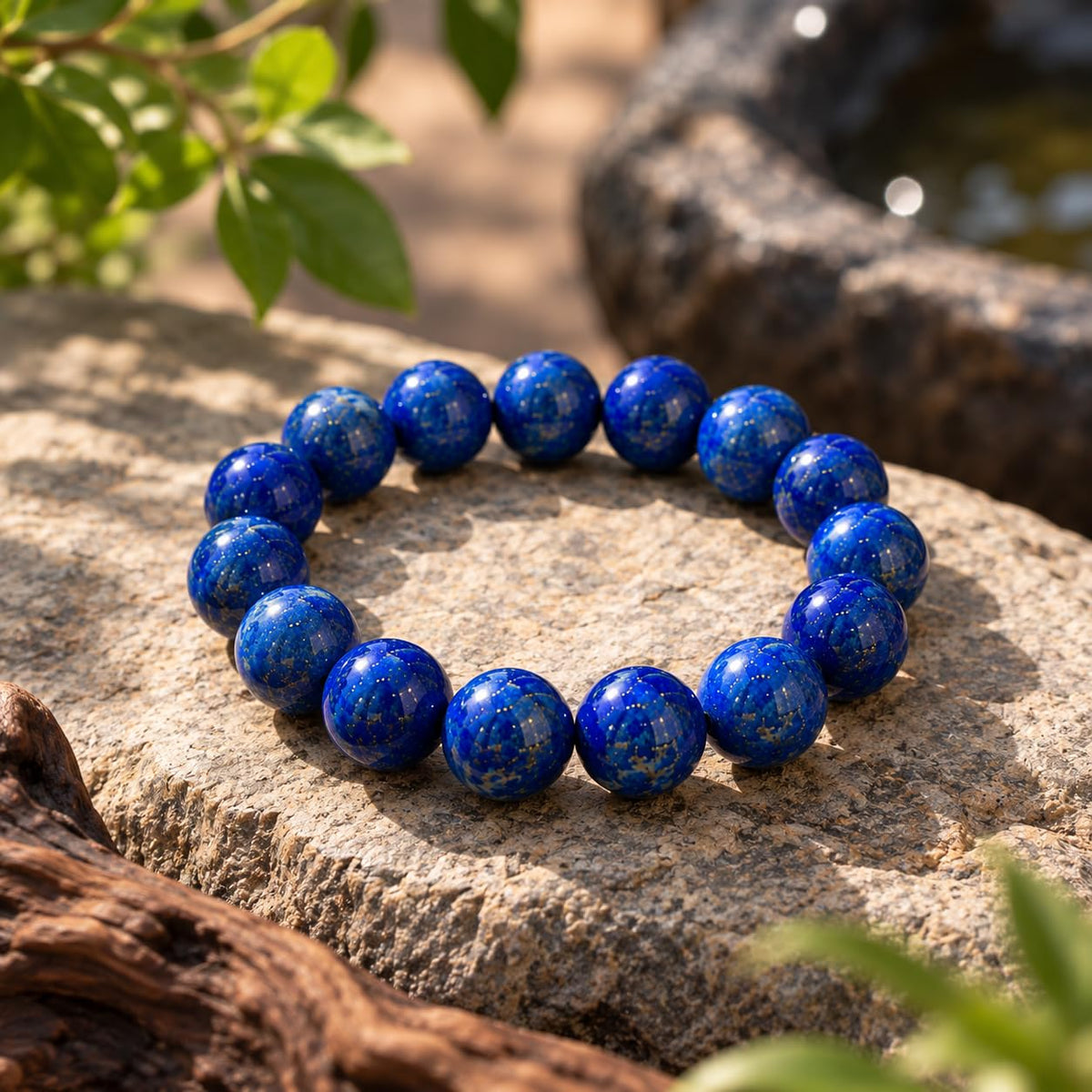 12MM Lapis Lazuli Crystal Bracelet for Women Men (12MM Lapis Lazuli Crystal)