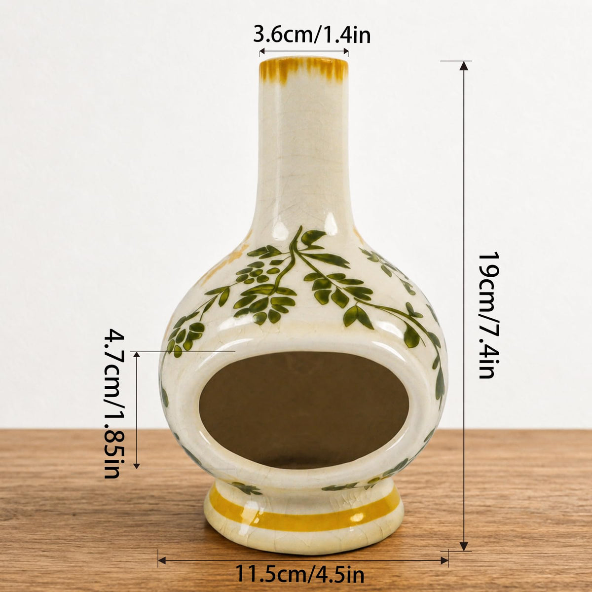 Palo Santo Burner with Chimney (Vines-green)
