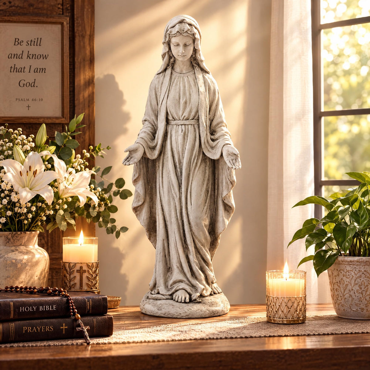 Virgin Mary Statue Outdoor Large (Virgin Mary-30")