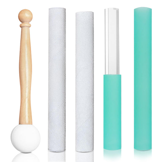 5 Pcs Singing Bowl Mallet Set (Green)