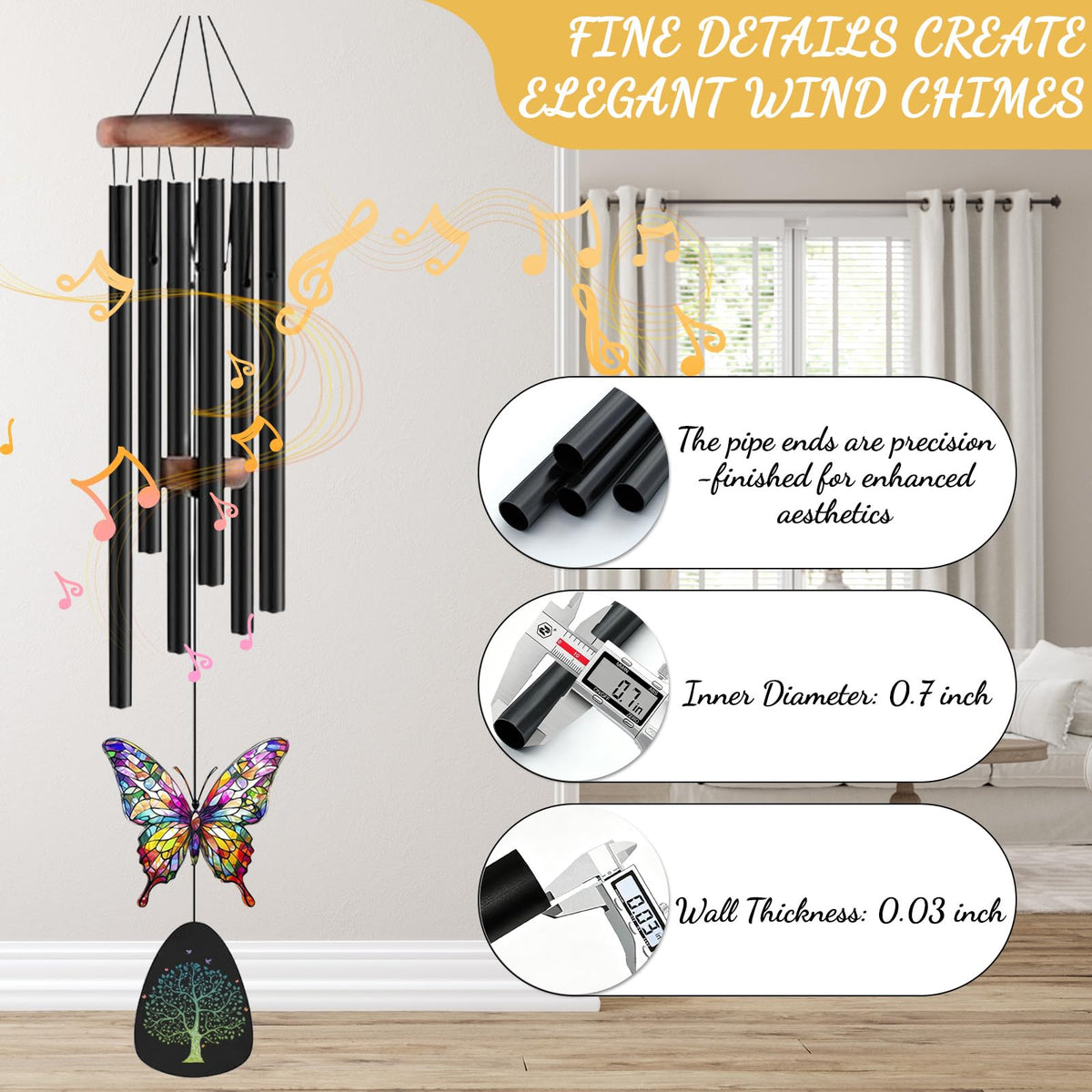Wind Chimes for Outside (36")