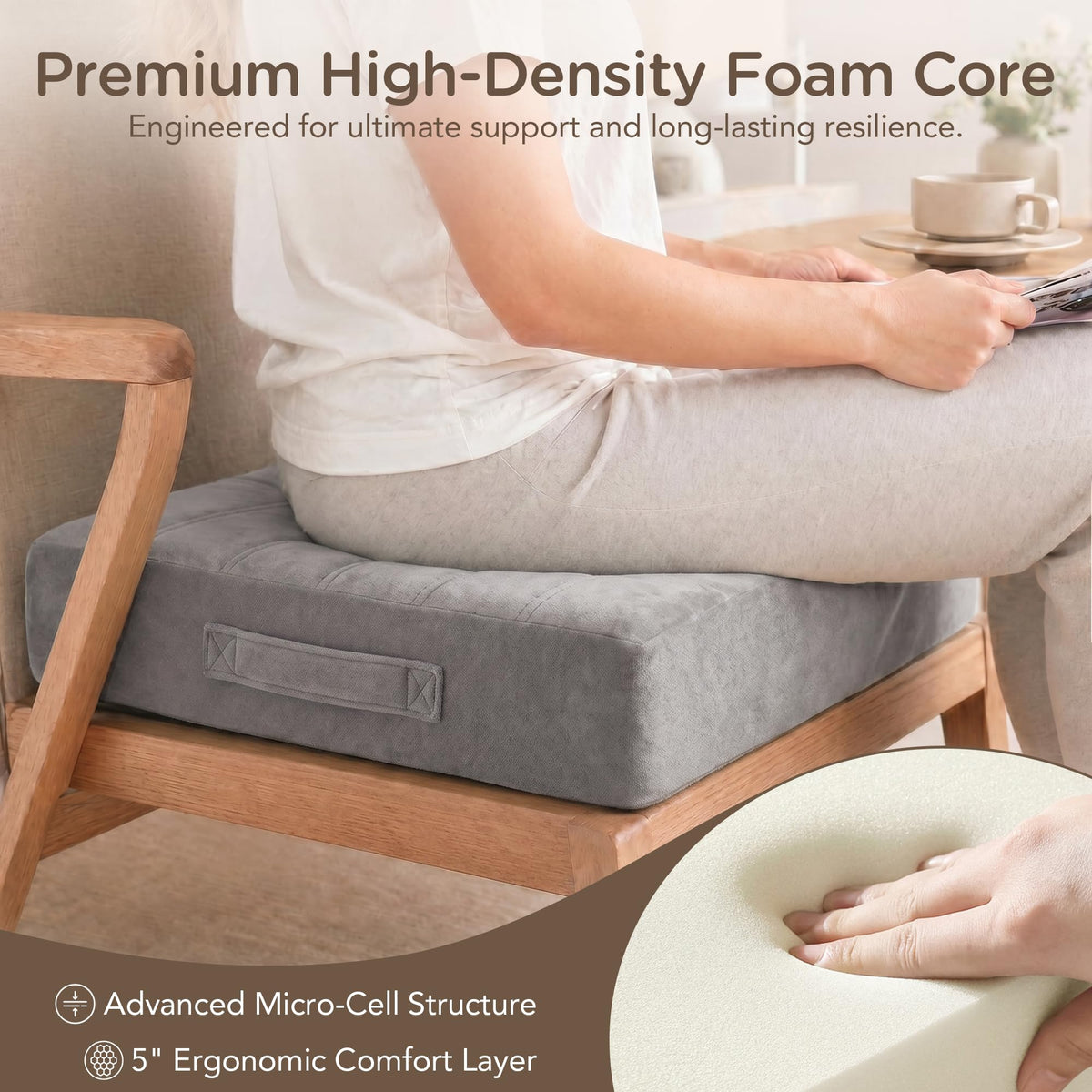 Couch Cushion Replacements (Grey / 24 Inch (Pack of 1))