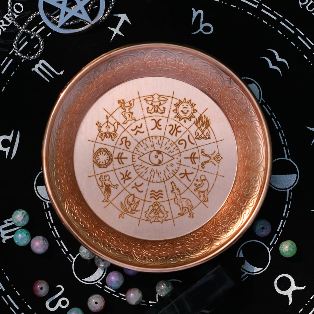 Copper Offering Prayer Ritual Bowl (Twelve Tonstellations)