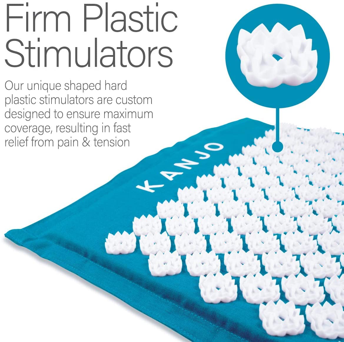 Acupressure Mat and Pillow Set for Back Pain Relief & Neck Pain Relief (Standard Periwinkle)