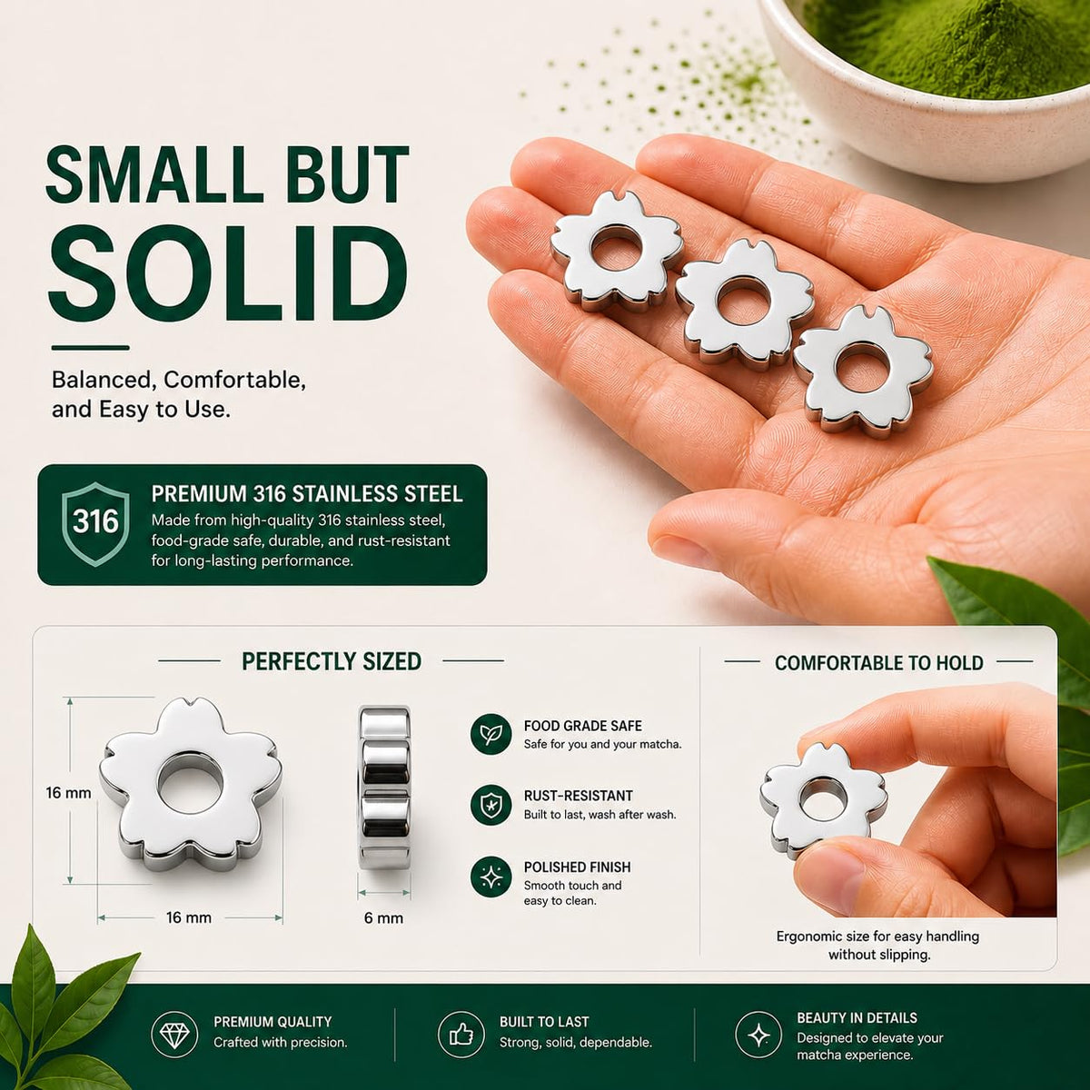 Matcha Sifting Beads™ with mini slide travel box