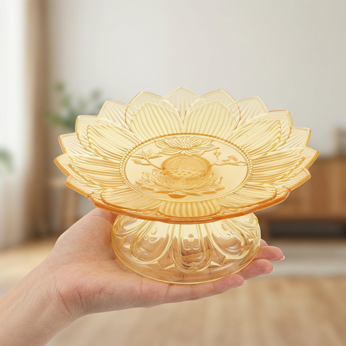 Buddhist Fruit Plate (18.00X18.00X7.50CM)