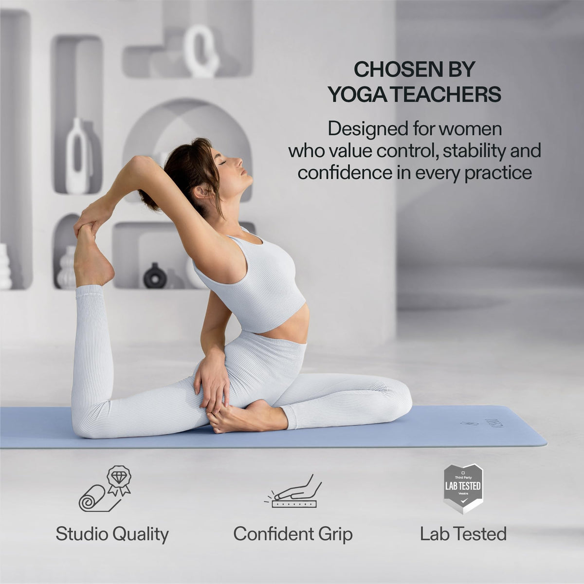 Premium Yoga Mat (Sky Blue)