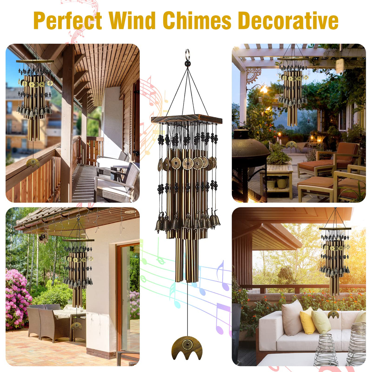 30" Metal Memorial Wind Chimes (30" 24Tubes)