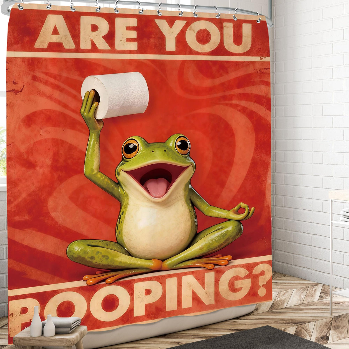 Funny Frog Shower Curtain (60"W x 72"L (Pack of 1) / Funny Frog1)