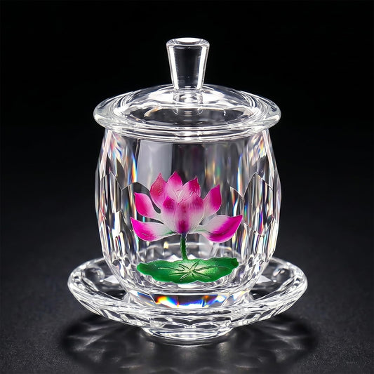 Buddha Water Cup (1pc Lotus Glass Cup)