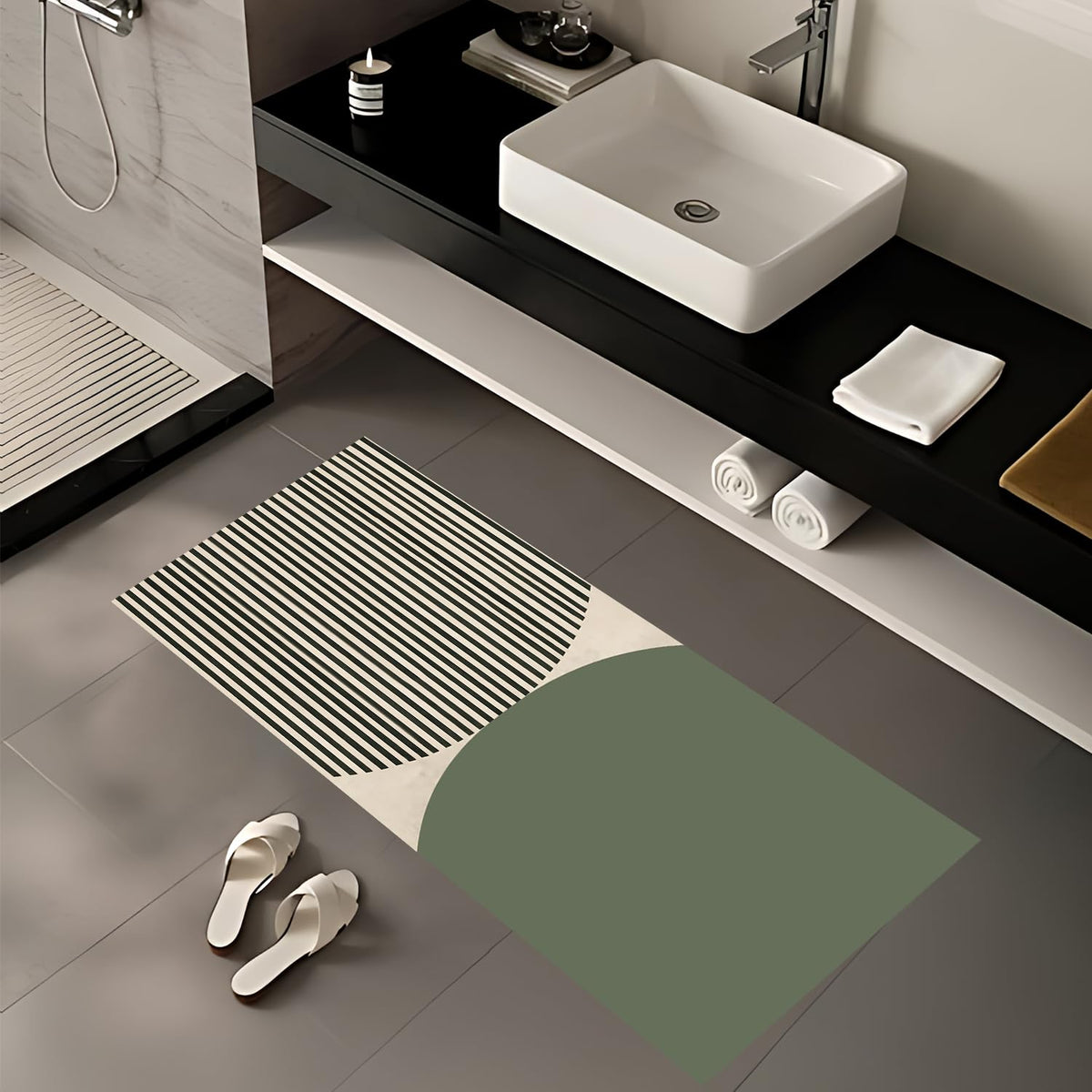 Modern Geometric Laundry Room Rug 20x47 Inch (#80)