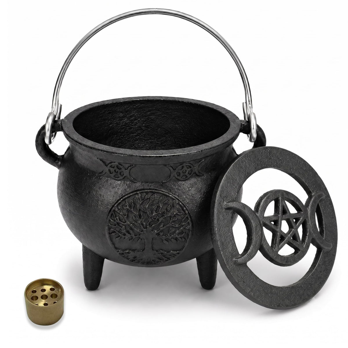 Tree of Life Cast Iron Cauldron with Handle (Tree of Life)