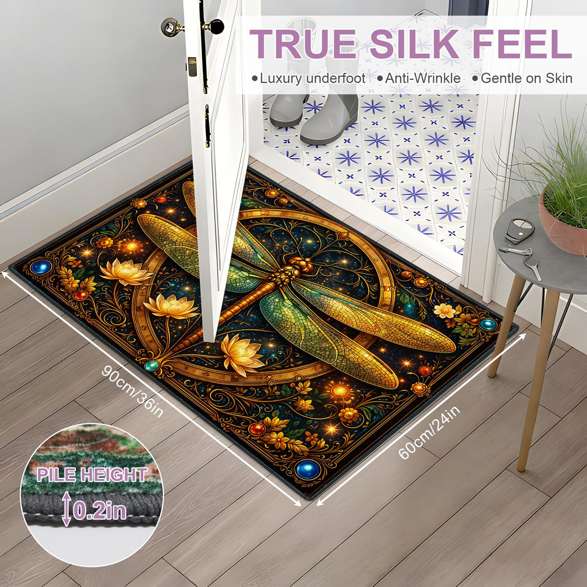 Vintage Dragonfly 2x3 Entryway Rug (18 / 2' x 3' (Rectangular))