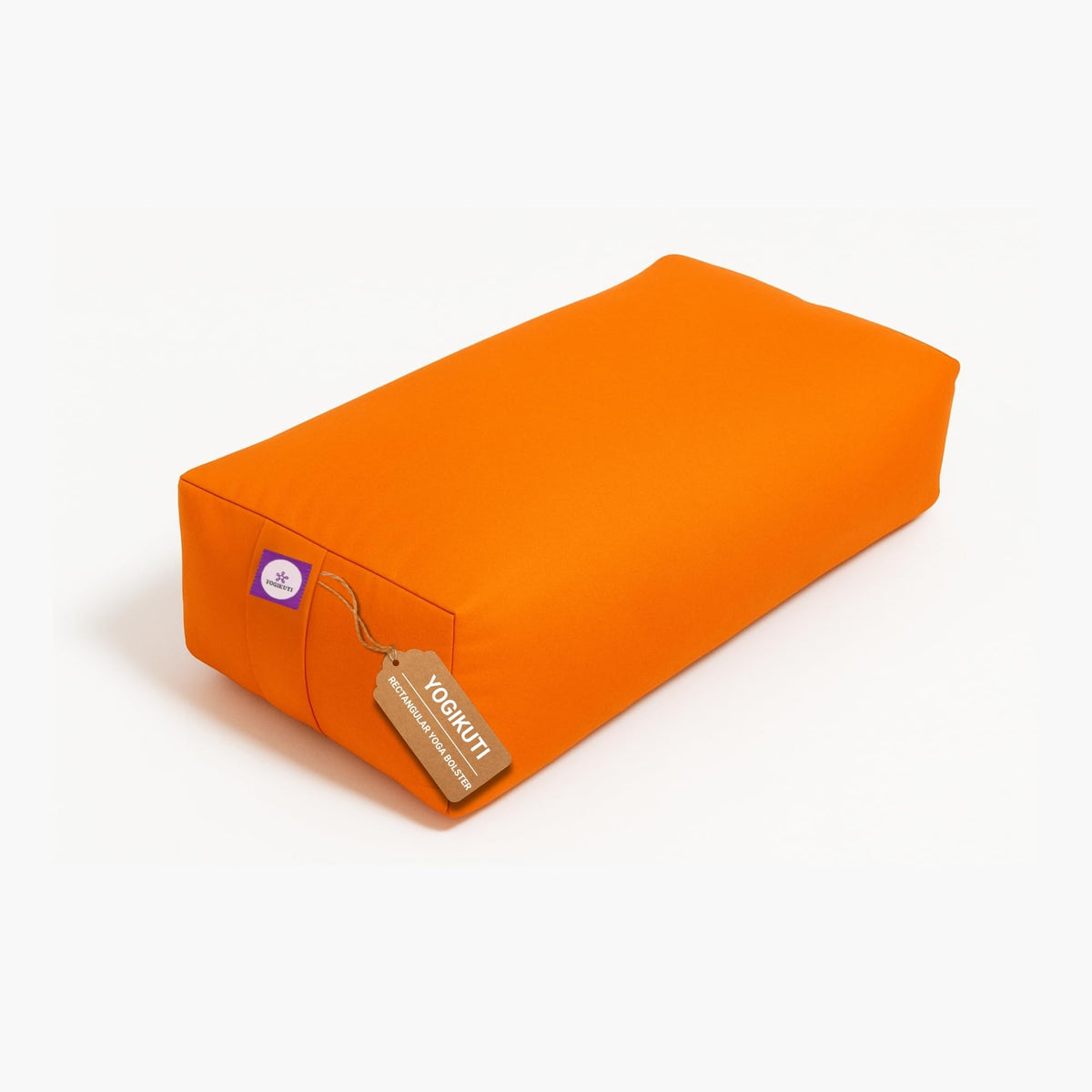 Cotton Filled Rectangular Bolster for Iyengar Yoga (Orange)