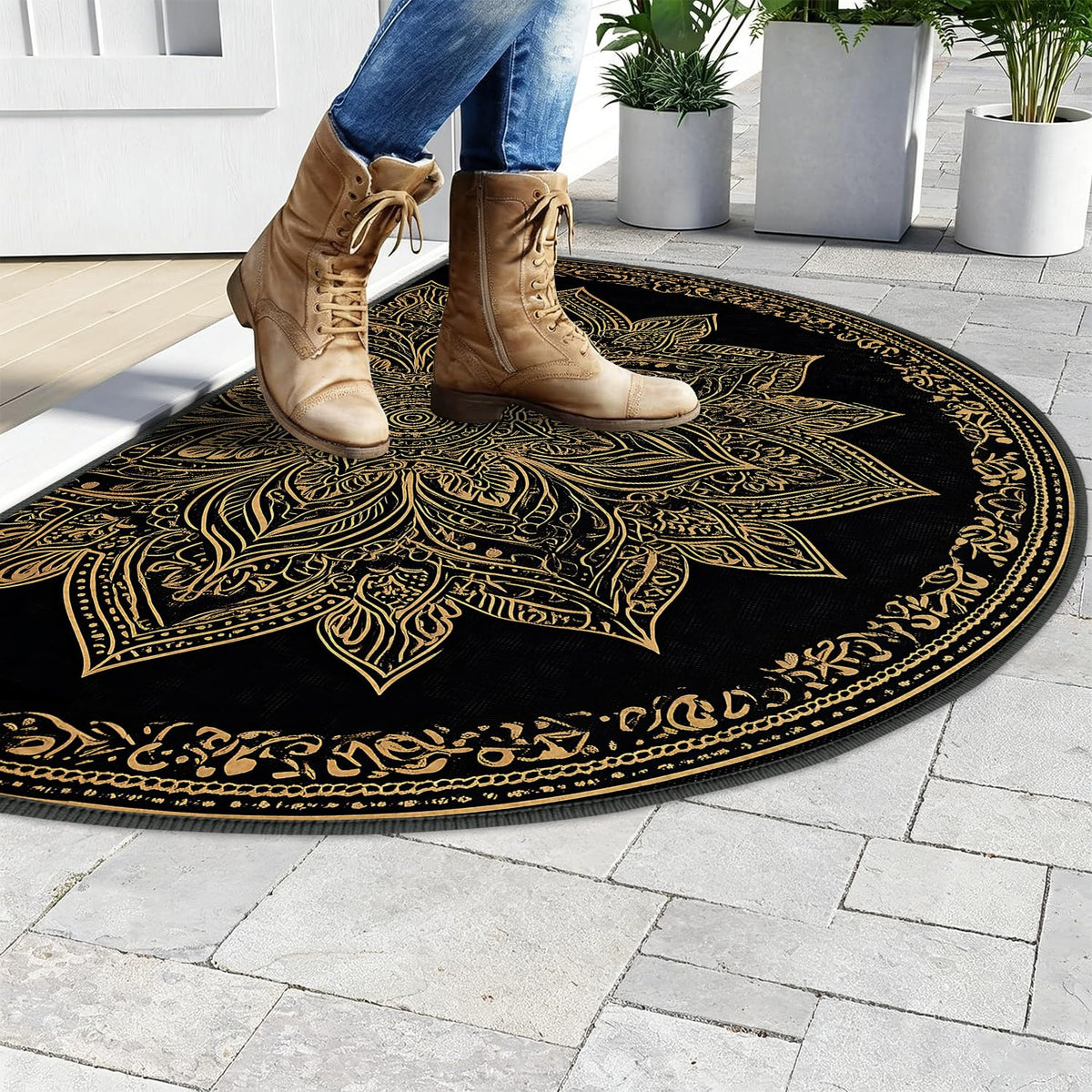 Semicircular Entrance Door Mat 24" x 36" (#36 / 2' x 3' (Semicircular))