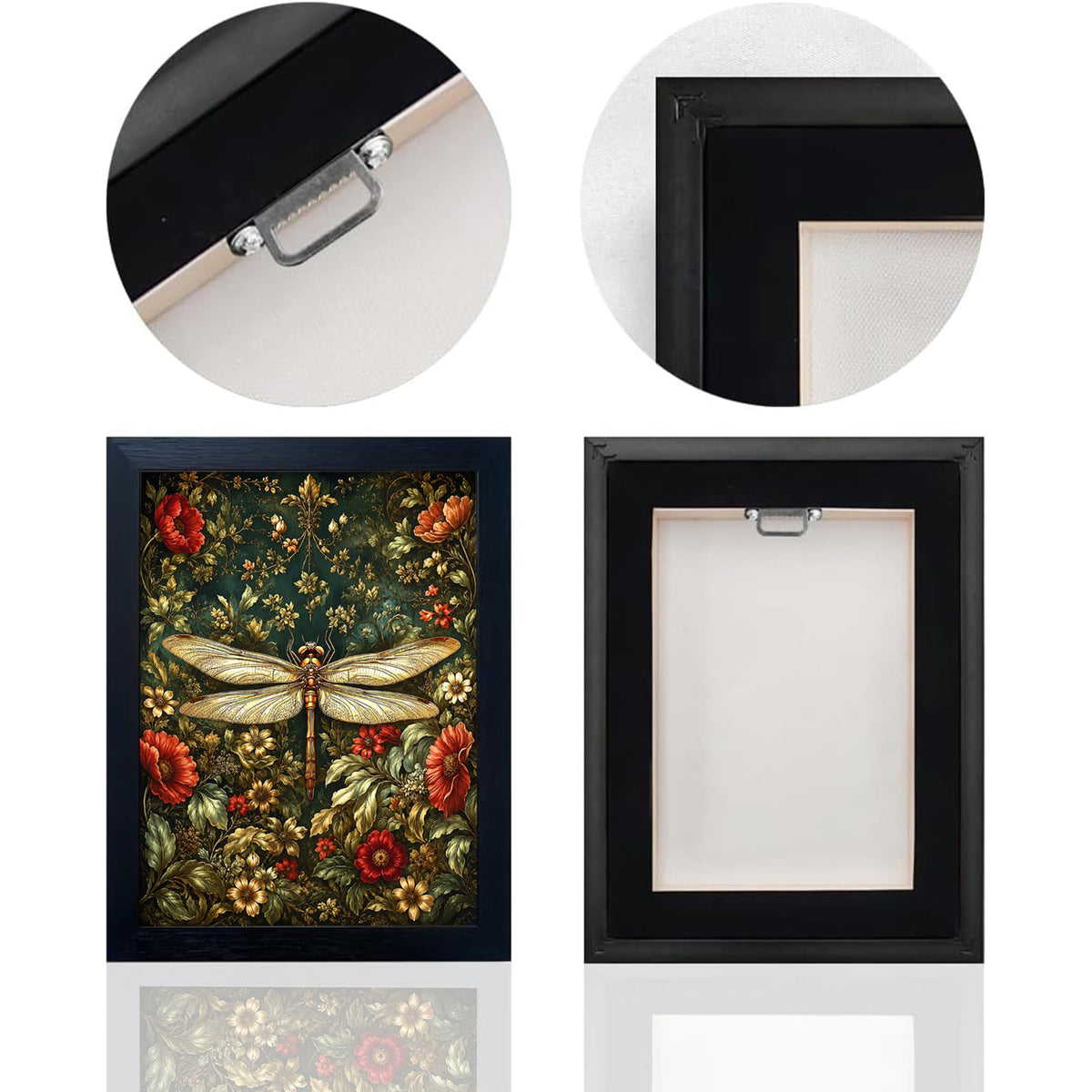 Dragonfly Decor Wall Art (Wall Art Framed 05 / 20"L x 16"W)