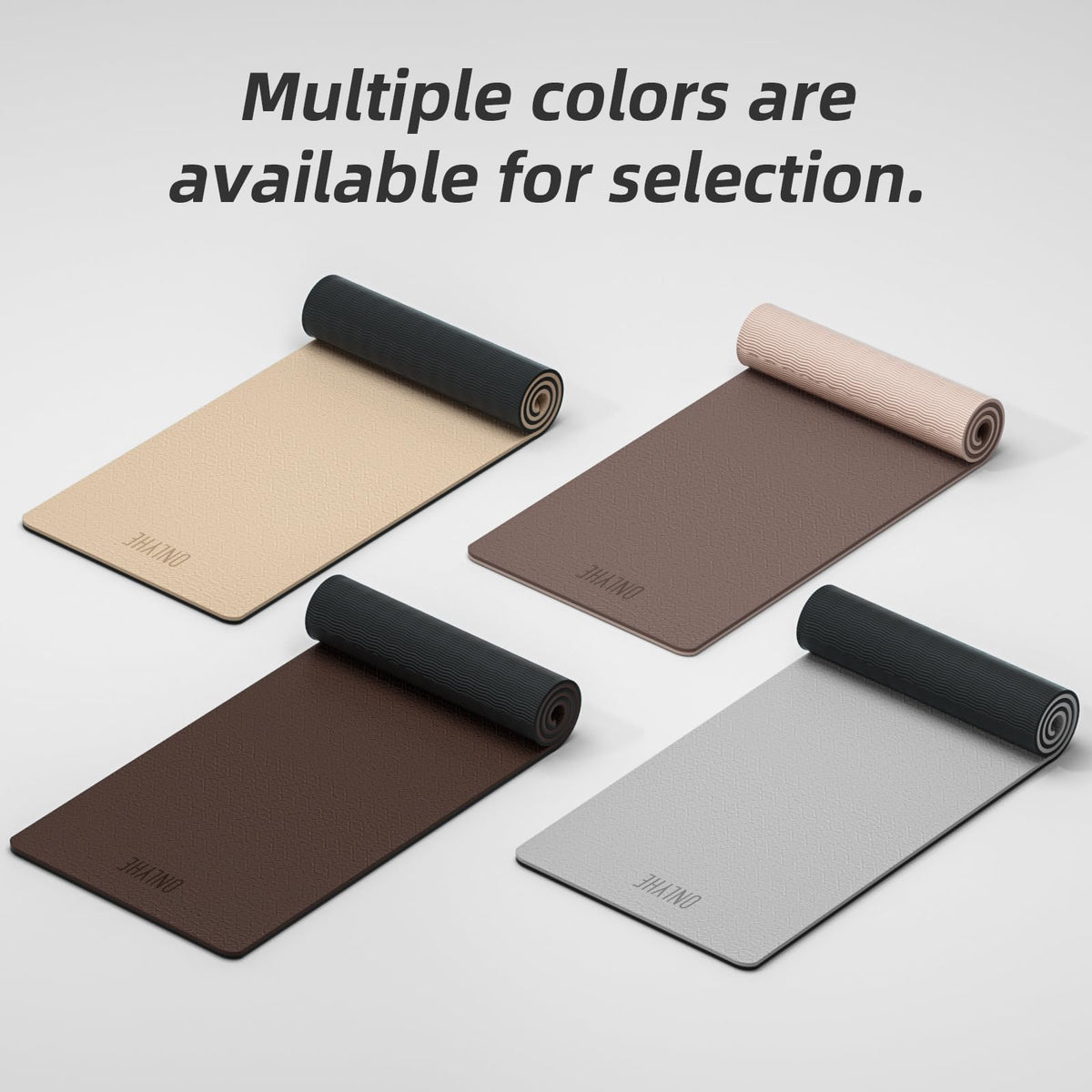 Yoga Mat Thick (Dark coffee + black)