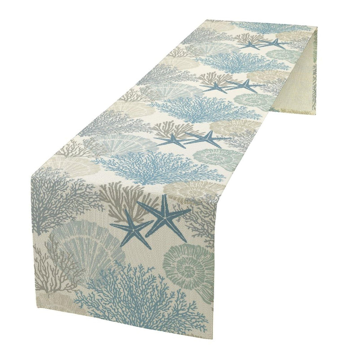 Coastal Beach Tablecloth (13x90inch / Ocean 12)